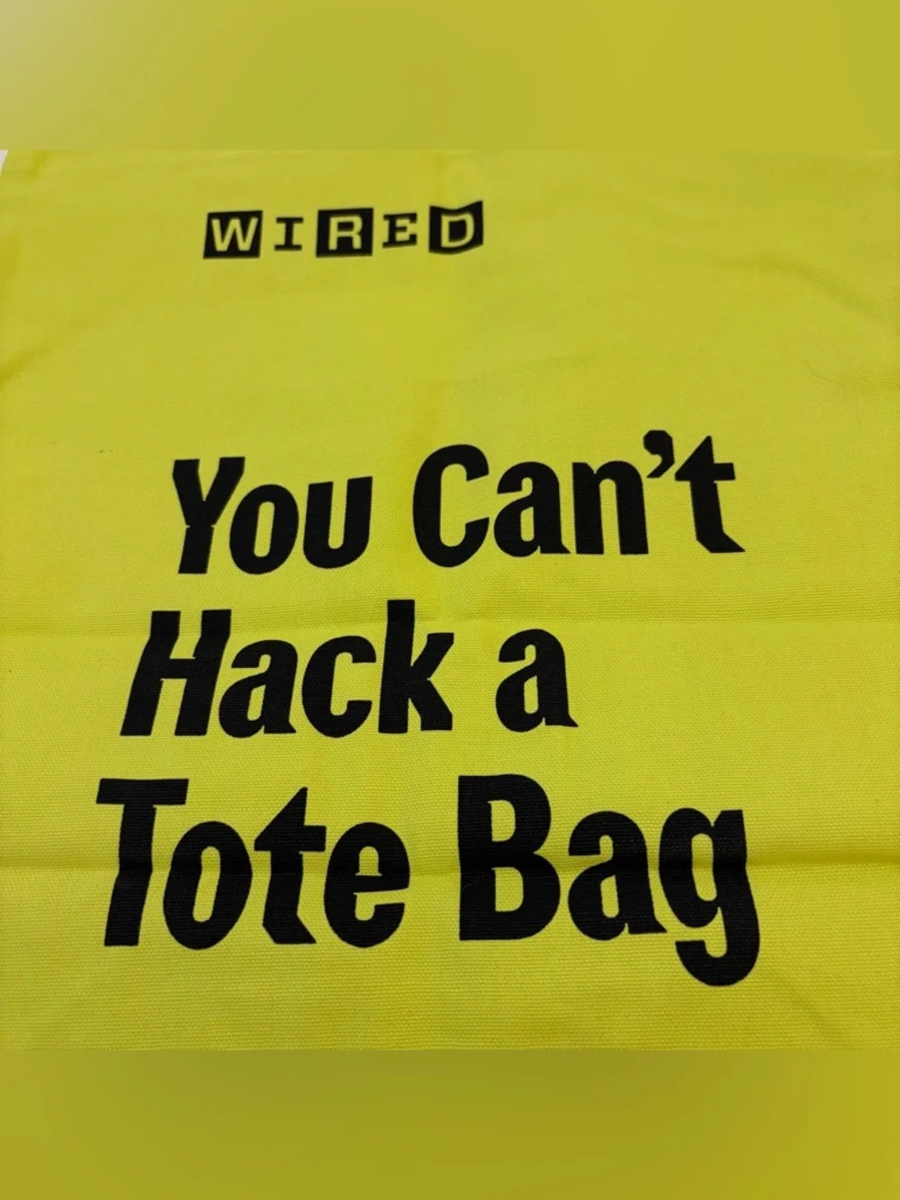 NEW Wired Magazine Neon Tote Carry Bag 
